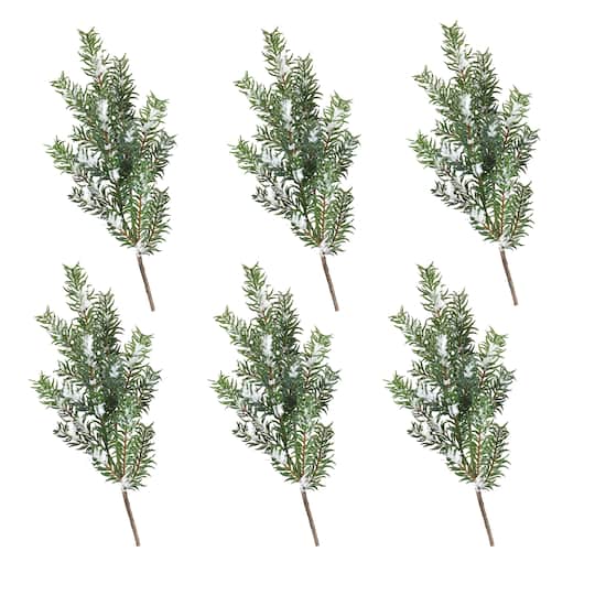 30&#x22; Snowy Pine Leaf Sprays, 6ct.